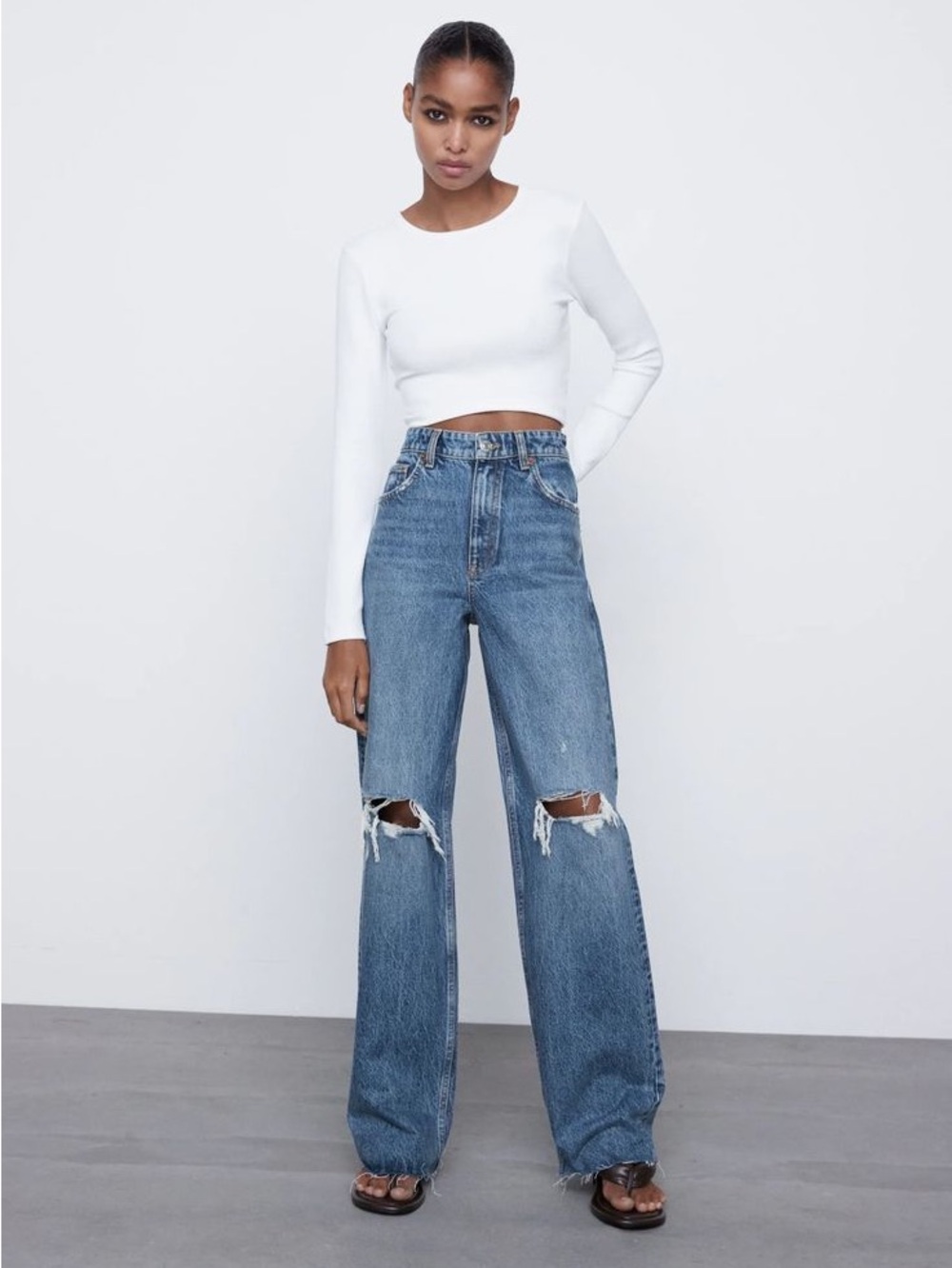 Zara Wide-Leg High-Rise jeans